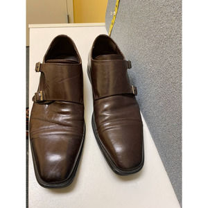 J75 by Jump Mens Woodmere Dress Monk Shoes 10.5  Brown Leather